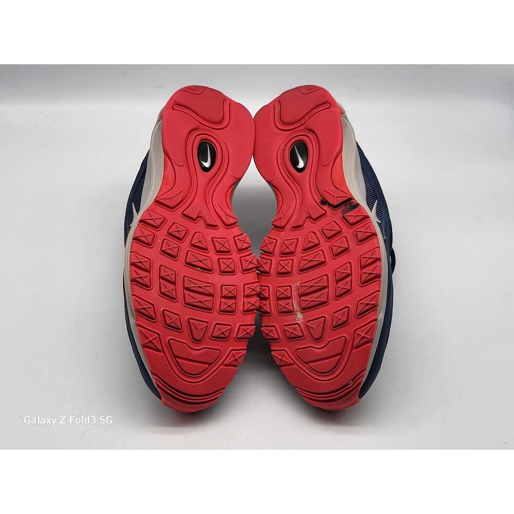 Nike Air Max 97 Navy Blue Red Athletic Sneakers Men DJ3181 991 Size 7 - Picture 7 of 9